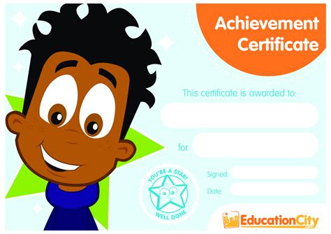blank achievement certificate templates  allbusinesstemplatescom