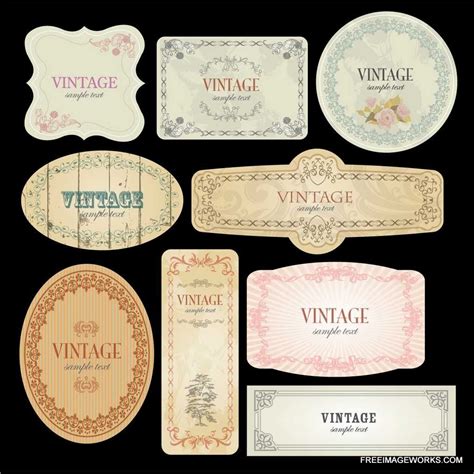vintage vectors vintage labels printables  vintage labels