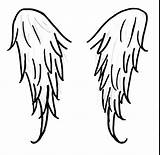 Wings Angel Drawing Easy Simple Coloring Wing Draw Drawings Drawn Step Pencil Crosses Pages Cross Angels Clipart Deviantart Clip Clipartbest sketch template