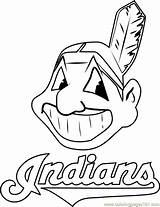 Indians Cleveland Logo Coloring Pages Mlb Coloringpages101 Color Sports sketch template