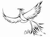 Phoenix Bird Tattoo Outline Drawing Tattoos Fenix Ave Flying Designs Dragon Easy Drawings Draw Stencil Sun Tatuaje Dibujo Negro Phönix sketch template