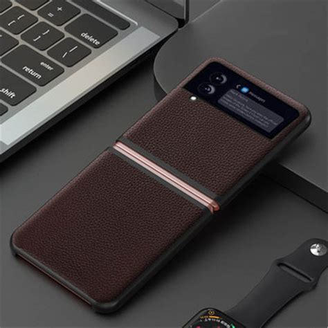 leather phone case  samsung galaxy  flip  folding screen etsy