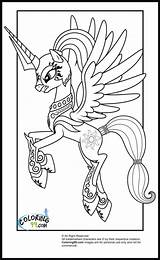 Pony Coloring Little Pages Princess Celestia Mlp Moon Armor Luna Fairy Colouring Chrysalis Queen Kenworth Printable Custom Sheets Books Kids sketch template