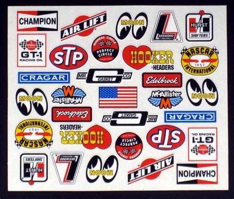 mcallister vintage racing decal decal sheets racing stickers