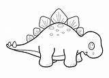 Coloring Pages Dinosaur Easy Cute Dinosaurs Popular sketch template