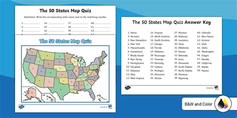 states quiz fourth grade resource twinkl usa twinkl