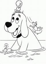 Clifford Coloring Pages Dog Red Big Drawing Swimming Kids Gif Popular Colour sketch template