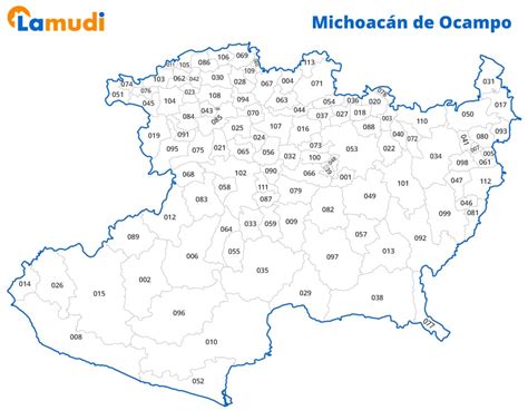 mapa de michoacan  division territorial  municipios lamudi