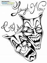 Cry Later Laugh Now Smile Drawings Tattoo Drawing Coloring Pages Deviantart Clown Faces Pluspng Mask Clipart Cliparts Jester Designs Chicano sketch template