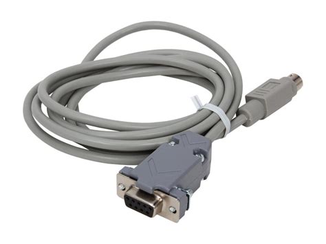 cg  db female   pin mini din serial rs male adapter cable grey  feet