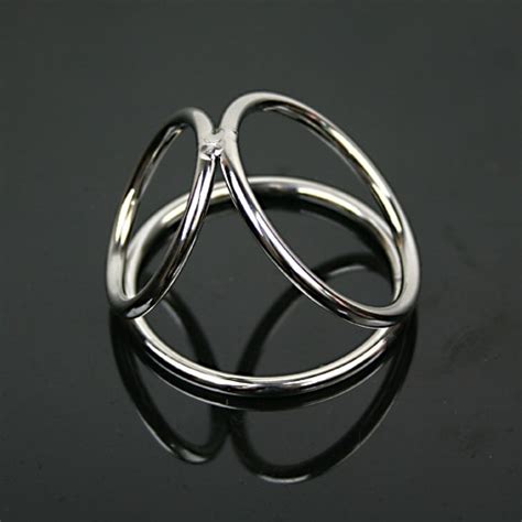 32 38 45mm Stainless Steel Penis Ring Small Three Rings Cock Ring Metal