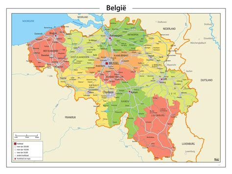 belgie kaart staatkundig  kaarten en atlassennl