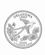 Oklahoma Quarter Coloring State Pages States Usa Printables Printable Choose Board Go sketch template