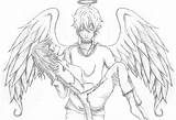 Angel Anime Drawing Guardian Sad Drawings Angels Sketch Certain Network Girl Getdrawings Paintingvalley Heart Weheartit Zapisano sketch template