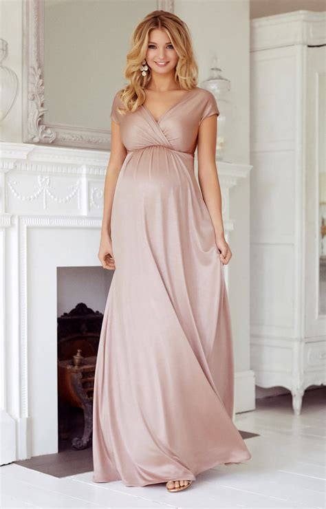 Francesca Maternity Maxi Dress Blush Maternity Wedding Dresses
