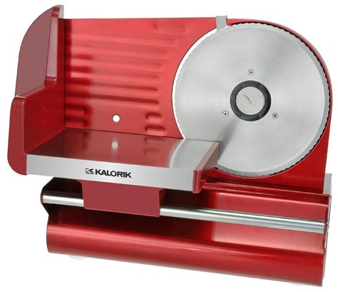 kalorik electric meat slicer  red finish appliances small