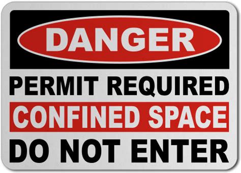 Permit Required Confined Space Sign E1301 By