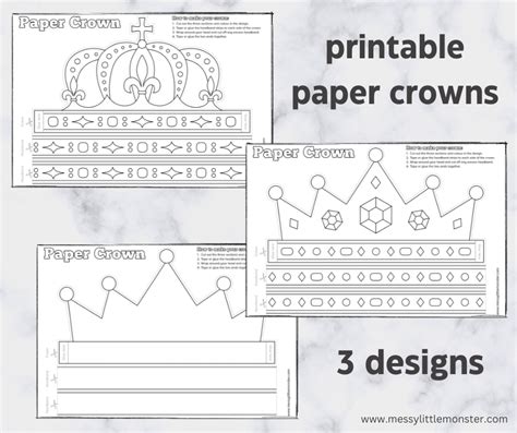 printable crown template    paper crown craft fit