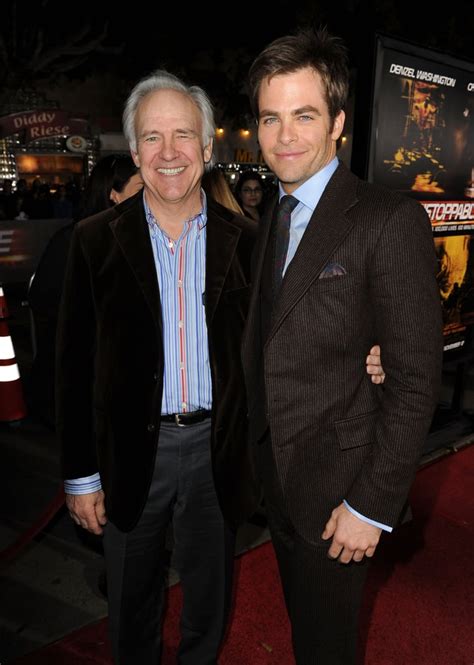 chris pine with his dad pictures popsugar celebrity