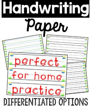 handwriting paper   romano teachers pay teachers