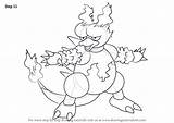 Pokemon Magmar sketch template