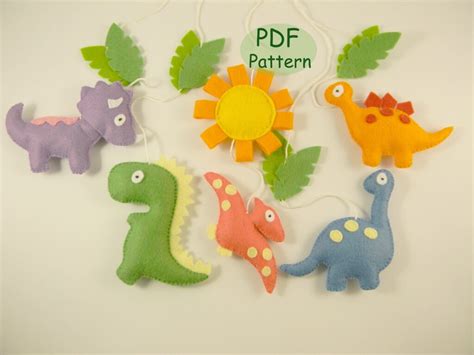 printable dinosaur sewing pattern    printable templates