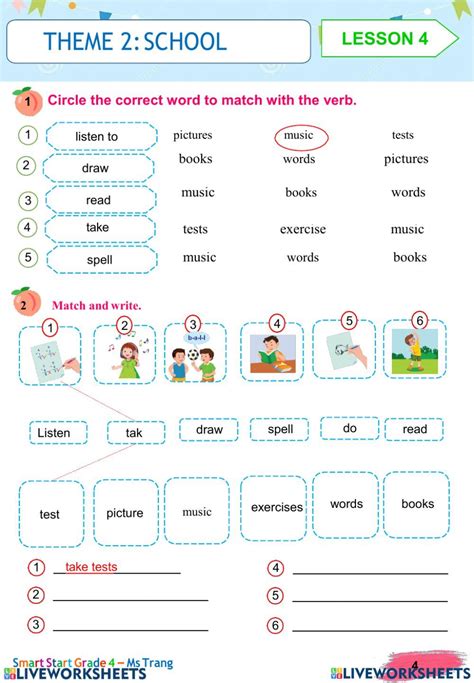 english grade  interactive worksheet english worksheets  english