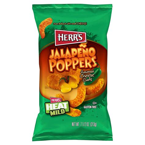 herrs jalapeno popper cheese curls  pack  oz bags walmartcom