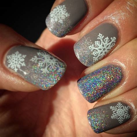 snowflake nail art designs  winter nail designs