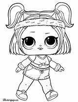 Lol Coloring Pages Doll Dolls Printable Color Sprints Getcolorings Getdrawings Surprise Col sketch template