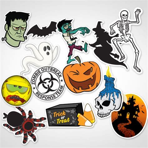 custom halloween stickers spooktacular designs   style