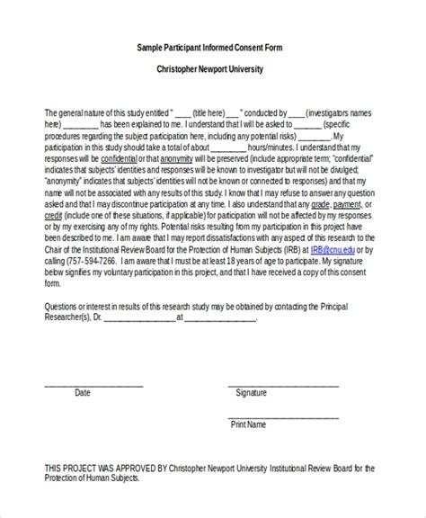 Free 12 Sample Informed Consent Forms In Ms Word Pdf