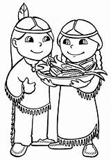 Native Coloring American Pages Indian Printable Thanksgiving Girl Food Kids Cute Printables Indians Coloring4free Pilgrim Print Two Serving Color Couple sketch template