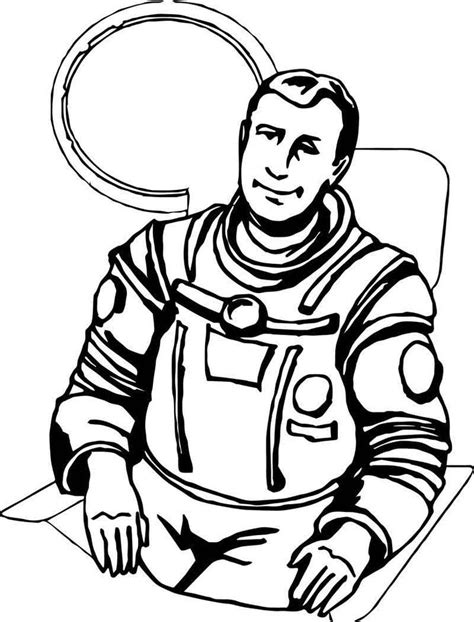 real astronaut coloring page