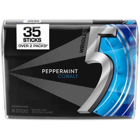 gum peppermint cobalt sugarfree chewing gum  stick pack  gum