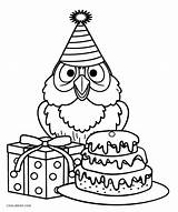 Owl Coloring Pages Birthday Printable Cool2bkids Kids sketch template