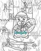 Lumberjack Beaver sketch template