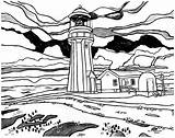 Colouring Fitzgerald Reilly Newfoundland Crayon Lighthouse sketch template