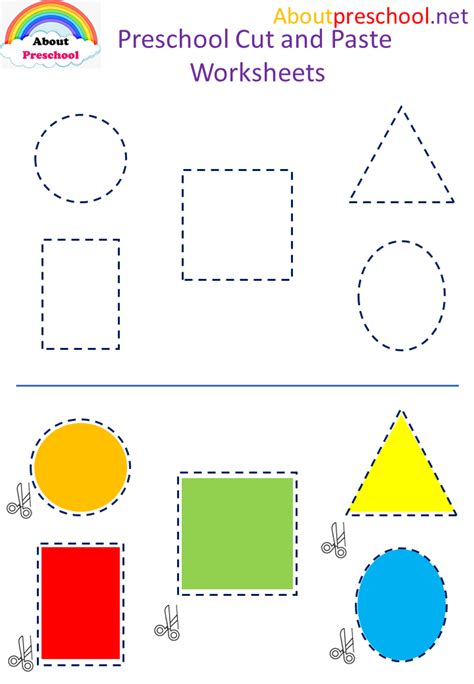 preschool cut  paste worksheets  preschool