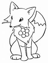 Kitsune sketch template