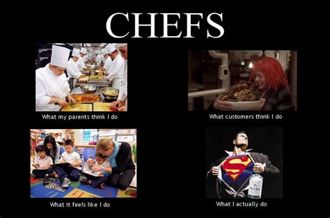 Chefs What People Think I Do What I Really Do Know