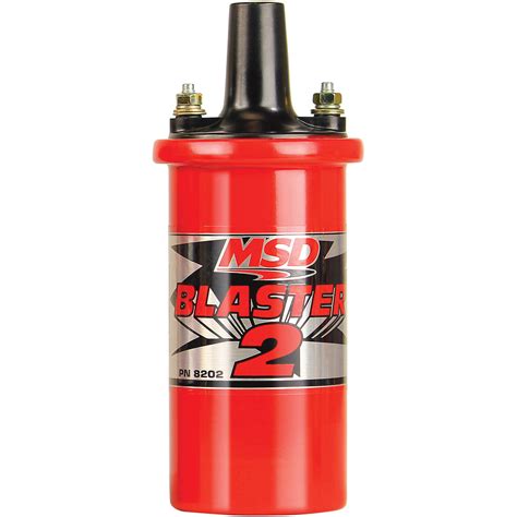 msd ignition blaster  ignition coil   oil filled red