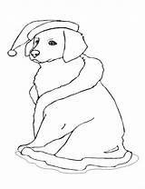 Coloring Christmas Dog Pages Printable Drawing Chien Coloriage Animals Popular sketch template