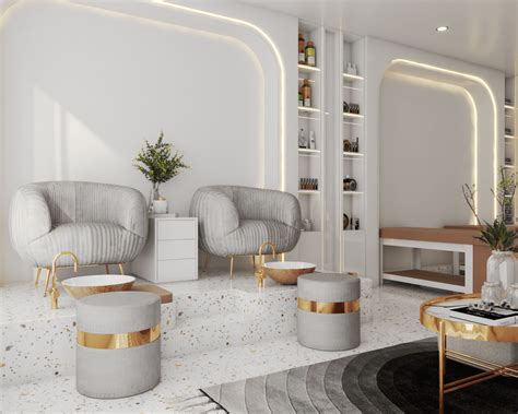 interior nail spa scene sketchup model  dang cuong