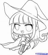 Witch Halloween Anime Drawing Chibi Draw Drawings Girl Witches Cute Base Dibujos Sketch Decorated Cookies Sketches Getdrawings Line Google Kids sketch template