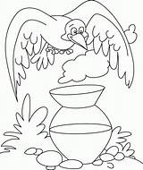 Crow Wrona Thirsty Kolorowanki Ptaki Dla Wrony Wynik Ptakami Druku Bestcoloringpages sketch template