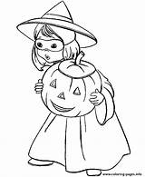 Coloring Pages Halloween Girls Printable Color sketch template