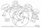 Coloring Peace Pages Children Multicultural Kids Mandala Thinking Colouring Worksheets Color Printable Preschool Book Activityvillage Around Kindergarten Template Print Crafts sketch template