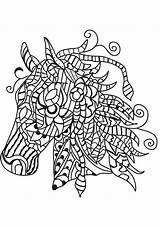 Mosaic Coloring Horses Fun Kids Mozaiek sketch template