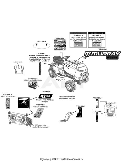 mtd ams     parts diagram  label map